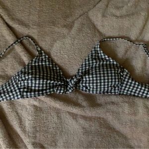 Black and White checkered bikini top
